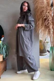 Arbi Needlecord Pop Over Shirt Dress Earth